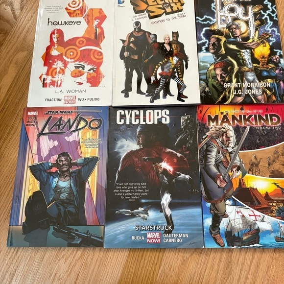 Marvel and DC Comic Book Collection Hawkeye LA Woman Star Wars Lando Cyclops - Picture 2 of 11